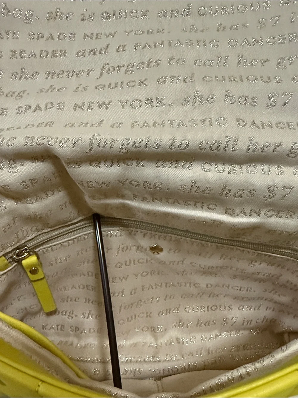 Kate Spade Story Book Yellow Quilted Chain-Handle Crossbody Bag